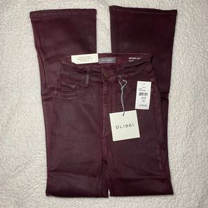 DL1961 Bridget Cropped High Rise Plum Jeans Sz 23
